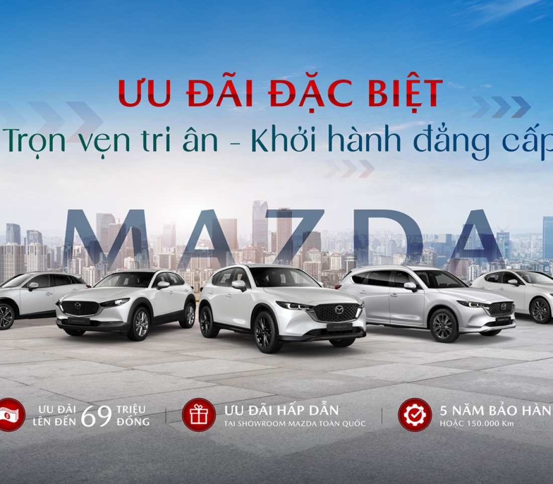 MAZDA TRI ÂN KHÁCH HÀNG VỚI ƯU ĐÃI ĐẶC BIỆT TRONG THÁNG 9