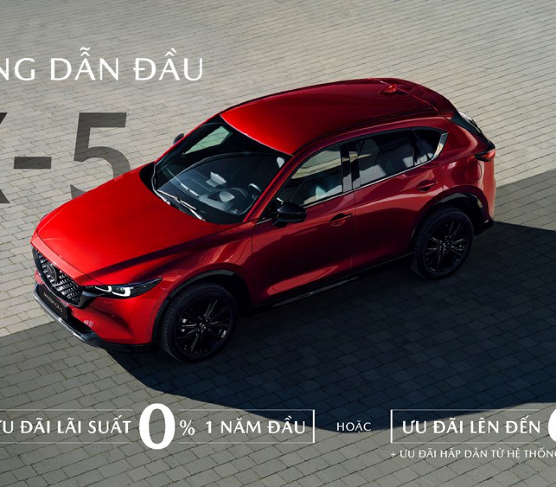 MAZDA CX-5 LẦN ĐẦU ÁP DỤNG ƯU ĐÃI LÃI SUẤT 0%, MỞ RỘNG CƠ HỘI SỞ HỮU SUV CHO KHÁCH HÀNG